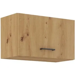 MODENA Meuble haut hotte 60 cm - Chêne artisan / Noir mat