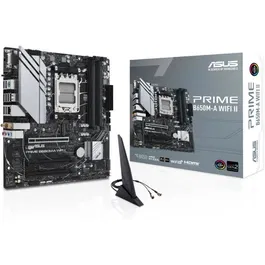 ASUS Carte mère PRIME B650M-A WiFi II micro-ATX - Socket AM5, AMD B650, DDR5, Wi-Fi 6, 2.5 Gb Ethernet, 2x M.2 (PCIe 4.0/5.0), SATA, RAID