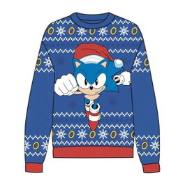 Sonic Pull de Noël Bleu 8 Ans