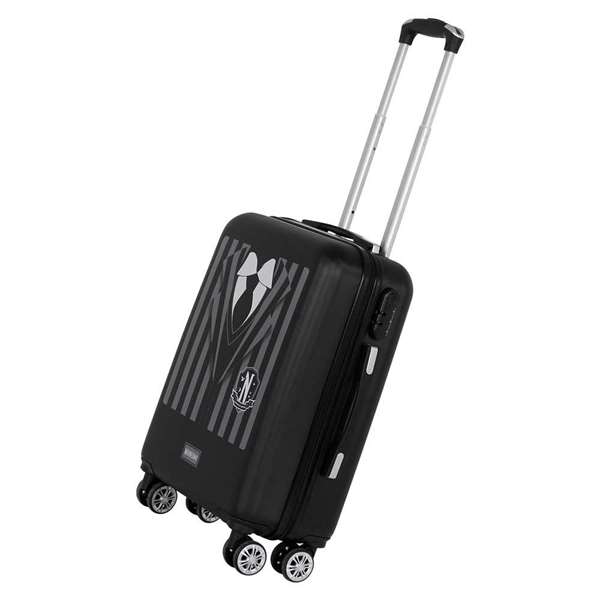 Karactermania Maleta cabina MIÉRCOLES ABS 4R Unifor, Valise cabine rigide 4 roues ABS Noir, Cierre TS Lock, 55x38x20 cm