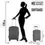 Karactermania Maleta cabina MIÉRCOLES ABS 4R Unifor, Valise cabine rigide 4 roues ABS Noir, Cierre TS Lock, 55x38x20 cm