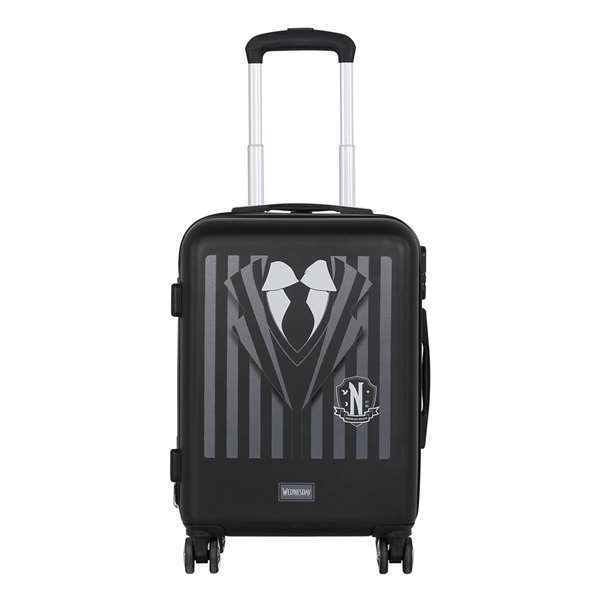 Karactermania Maleta cabina MIÉRCOLES ABS 4R Unifor, Valise cabine rigide 4 roues ABS Noir, Cierre TS Lock, 55x38x20 cm