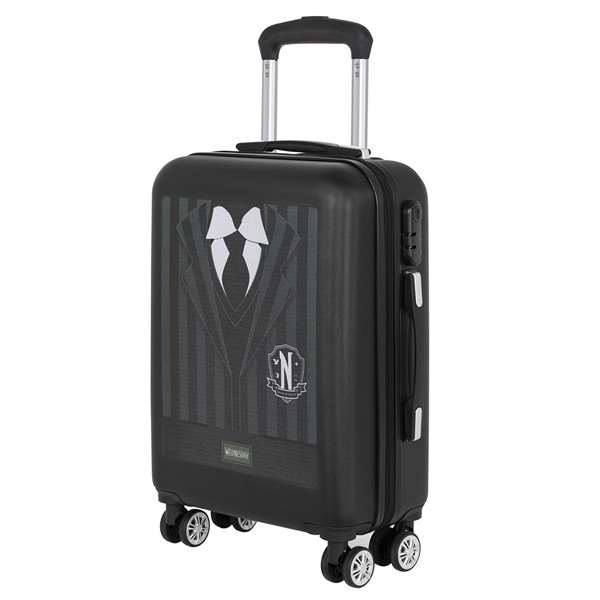 Karactermania Maleta cabina MIÉRCOLES ABS 4R Unifor, Valise cabine rigide 4 roues ABS Noir, Cierre TS Lock, 55x38x20 cm