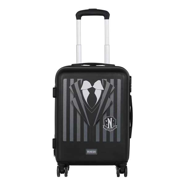 Karactermania Maleta cabina MIÉRCOLES ABS 4R Unifor, Valise cabine rigide 4 roues ABS Noir, Cierre TS Lock, 55x38x20 cm