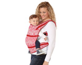 KioKids Porte-bébé ergonomique aquatique en néoprene pour bain, avec attache frontale et dorsale, pour bébés dès 4 mois, Modèle rouge