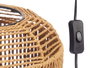 GIFTDECOR Lampe de Table Cylindre Trépied Corde Noir-Marron