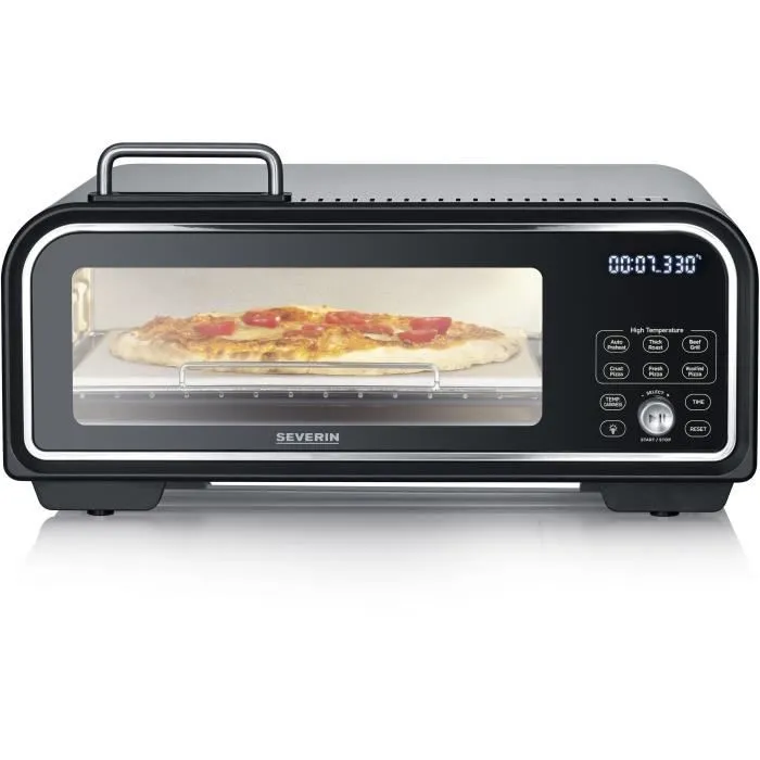 Severin PG8575 Four à Pizza avec Pierre 29 cm, 18 L, 2000 W, 15 Programmes Automatiques pour Cuisson Rapide et Polyvalente Severin PG8575 Four à Pizza avec Pierre 29 cm, 18 L, 2000 W, 15 Programmes Automatiques pour Cuisson Rapide et Polyvalente