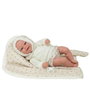 Muñecas Arias - Poupée Elegance 35 cm, bébé beige avec couverture (poupée lestée), jouet sensoriel, pour enfants à partir de 3 ans