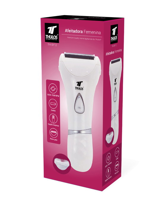 Thulos TH-BY12 Dépilatrice Femme avec Tête Amovible et Peigne Guide
