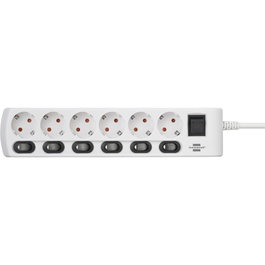 Brennenstuhl Socket Line Multiprise 6 prises avec interrupteur, 2 m