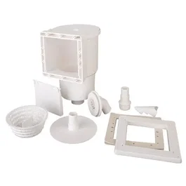 GRE - Skimmer standard avec buse de refoulement pour piscine acier - Blanc