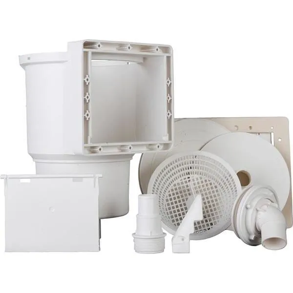 GRE - Skimmer standard avec buse de refoulement pour piscine acier - Blanc