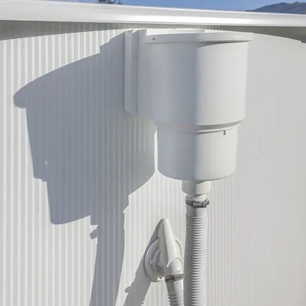 GRE - Skimmer standard avec buse de refoulement pour piscine acier - Blanc