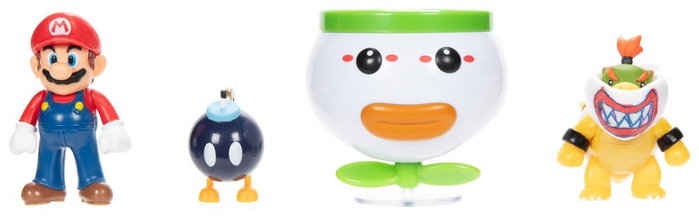 Jakks Pacific World of Nintendo Pack de 2 figurines Mario et Bowser Jr. Clown Car 6 cm