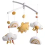Sauthon SUNLIGHT Mobile Musical Bébé avec Mélodie Douce, Soleil et Nuage, Éléments Lavables - Mobile Décoratif pour Chambre