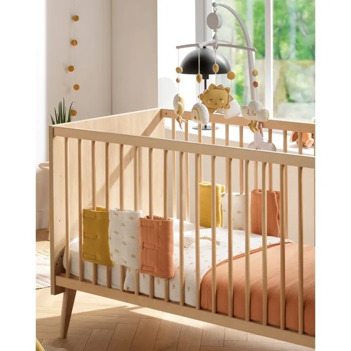 Sauthon SUNLIGHT Mobile Musical Bébé avec Mélodie Douce, Soleil et Nuage, Éléments Lavables - Mobile Décoratif pour Chambre