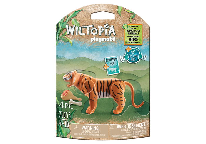 Playmobil Wiltopia Tigre - 71055 - Jouet Animal Sauvage Noir et Orange dès 4 Ans