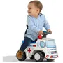 FALK - Porteur Ambulance Jouet avec Siège Ouvrant et Klaxon, Voiture à Pousser pour Enfants dès 12 Mois, Rouge - Fabriqué en France