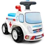 FALK - Porteur Ambulance Jouet avec Siège Ouvrant et Klaxon, Voiture à Pousser pour Enfants dès 12 Mois, Rouge - Fabriqué en France