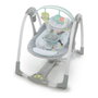 Ingenuity Balancelle électrique pliable Swing and Go Hugs & Hoots - Blanc et gris