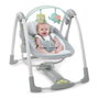 Ingenuity Balancelle électrique pliable Swing and Go Hugs & Hoots - Blanc et gris