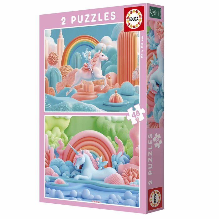 Educa Puzzle Licornes Magiques - 2 x 48 pièces