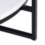 BigBuy Home Table Basse Blanc Noir Verre Marbre Fer 80 x 80 x 46,5 cm