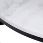 BigBuy Home Table Basse Blanc Noir Verre Marbre Fer 80 x 80 x 46,5 cm