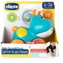 Chicco Hippo Sprint&go - Trotteur interactif avec sons, lumières et mouvements de tête pour bébé de 6 mois - Bleu et orange
