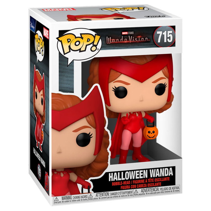 Funko Pop Marvel WandaVision : Wanda Costume Halloween - Figurine Vinyle 9 cm avec Fenêtre d'Exposition