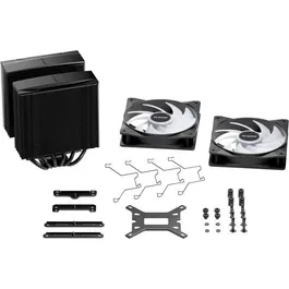 BE QUIET! Pure Rock Pro 3 LX - Ventirad CPU - Refroidissement Haute Performance - 6 Caloducs - 2 Ventilateurs Light Wings LX 120 mm PWM ARGB - Compatible Pâte Métal Liquide