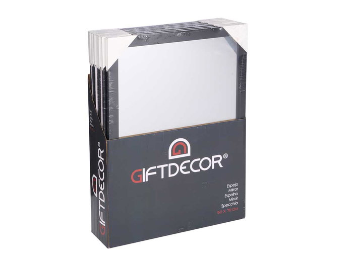 Giftdecor Miroir Noir 55,5x75 cm avec Cadre en Plastique Cristal (Set de 8) Giftdecor Miroir Noir 55,5x75 cm avec Cadre en Plastique Cristal (Set de 8)