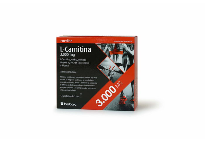 HERBORA L-Carnitine 3000 mg, 12 ampoules HERBORA L-Carnitine 3000 mg, 12 ampoules