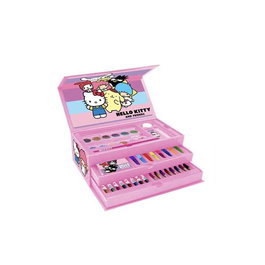 Cerdá - Coffret de papeterie à colorier Maletín Hello Kitty (26 x 10 x 13 cm) - Jeu créatif pour enfants dès 3 ans