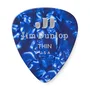 DUNLOP Pack de 72 médiators Genuine Celluloid Classic Bleu Nacré - Thin