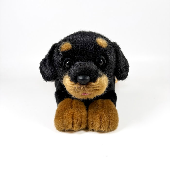 Peluche Rottweiler Couché 25cm - Jouet Licencié BOCALAN - DEQUBE 939D00296