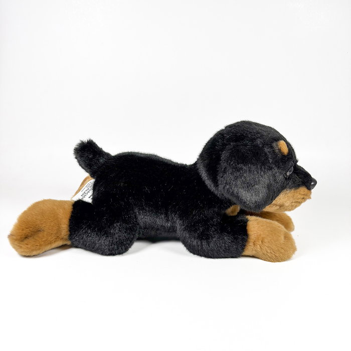 Peluche Rottweiler Couché 25cm - Jouet Licencié BOCALAN - DEQUBE 939D00296