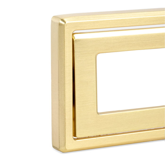 HERRAJES ALK Nevara - Poignée de tiroir en Zamak, finition laiton satiné HERRAJES ALK Nevara - Poignée de tiroir en Zamak, finition laiton satiné