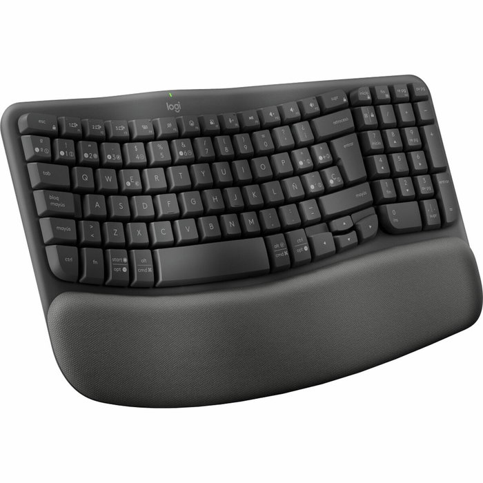 clavier et souris Logitech Graphite Acier Espagnol Qwerty