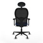 Piqueras y Crespo Chaise de Bureau avec Appui-tête 3D036G1 Bleu