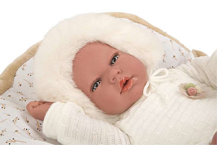 Muñecas Arias Reborn Alejandra - Poupée réaliste avec poids de 40 cm, inclut tétine - Version espagnole