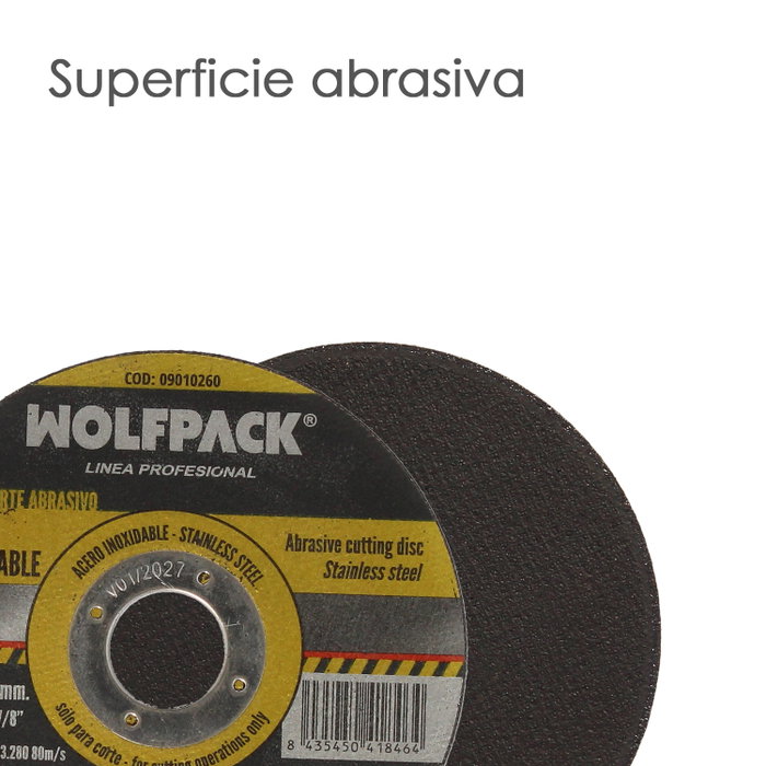 WOLFPACK LINEA PROFESIONAL Disque pour acier inoxydable 115x1,0x22,2 mm WOLFPACK LINEA PROFESIONAL Disque pour acier inoxydable 115x1,0x22,2 mm