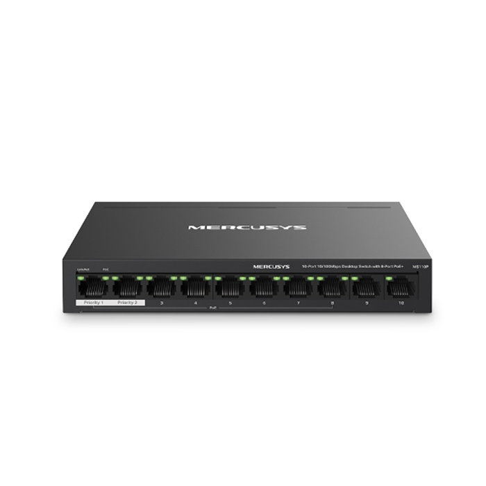Mercusys MS110P Switch Manageable 10 Ports Fast Ethernet PoE/PoE+ Mercusys MS110P Switch Manageable 10 Ports Fast Ethernet PoE/PoE+
