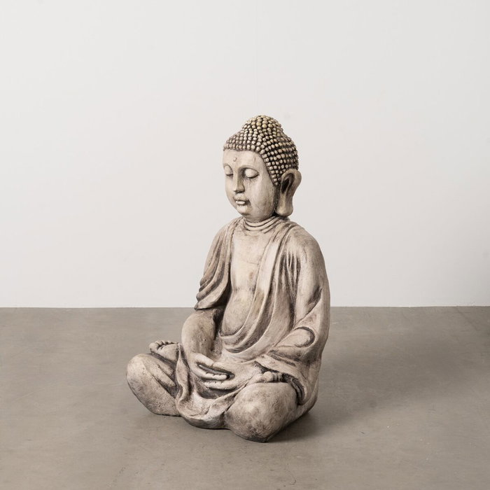 Figurine Décorative Beige Gris Buda 54 x 45 x 80 cm