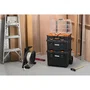 WORW BY KETER - Système modulaire 3 en 1 STACK N ROLL - 48 x 39 x她們cm - Noir - Organisation et rangement d'outils