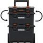 WORW BY KETER - Système modulaire 3 en 1 STACK N ROLL - 48 x 39 x她們cm - Noir - Organisation et rangement d'outils