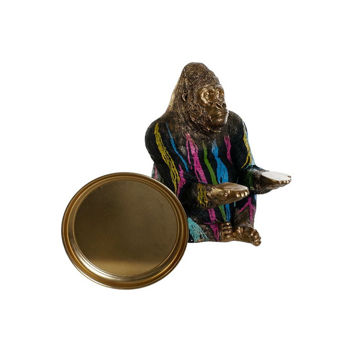 DKD Home Decor Figurine Décorative Gorille Multicouleur