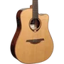 LAG Guitare Acoustique Dreadnought Cutaway Tramontane 118 A/E - Table en Cèdre Rouge Massif, Fond et Éclisses Khaya, Naturelle