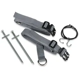 Dometic Kit de sangles anti-tempête Storm Straps - 2 sangles robustes de fixation par pince avec piquets pour vents forts
