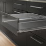 Emuca Kit tiroir extérieur Vertex, hauteur 131mm, profondeur 400mm, réglage 3D, Gris anthracite